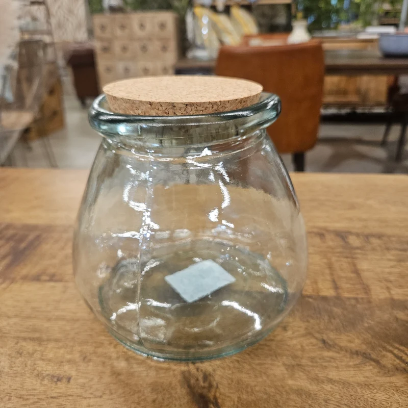 Glasvase Hurricane mit Korkdeckel (L)